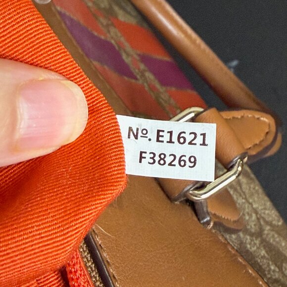 Coach Varsity Stripe Mini Bennett Satchel Purse Signature Canvas F38269 EUC - Picture 9 of 11